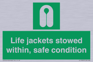 Life jackets stowed within